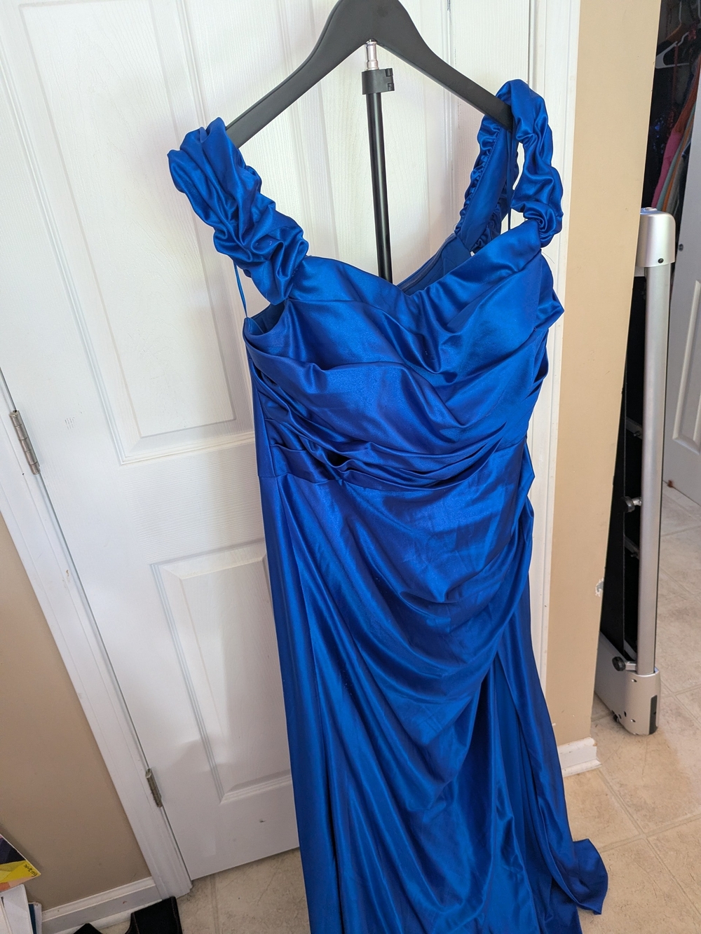 Stacee Dress Royal Blue Ruffled Strap Prom/Formal Dress